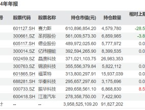 广发基金刘格菘最新持仓曝光：多只基金减持赛力斯，广发创新升级重仓寒武纪-U