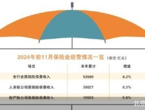 险企前11月保费增速放缓